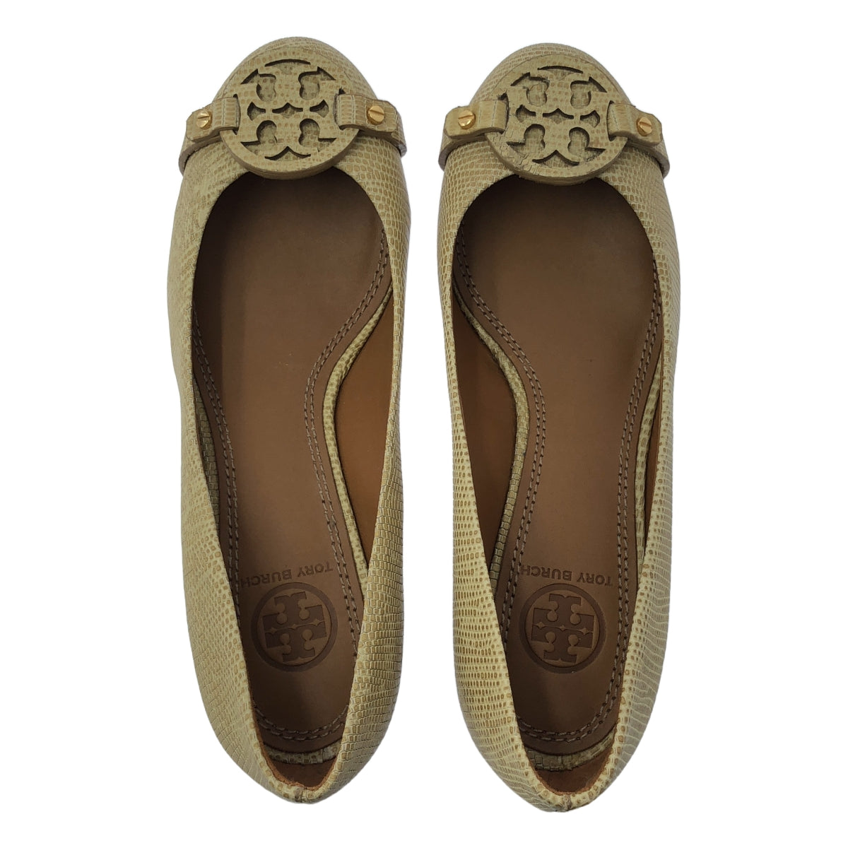TORY BURCH | 壓花皮革坡跟高跟鞋 | 5.5 | 女士
