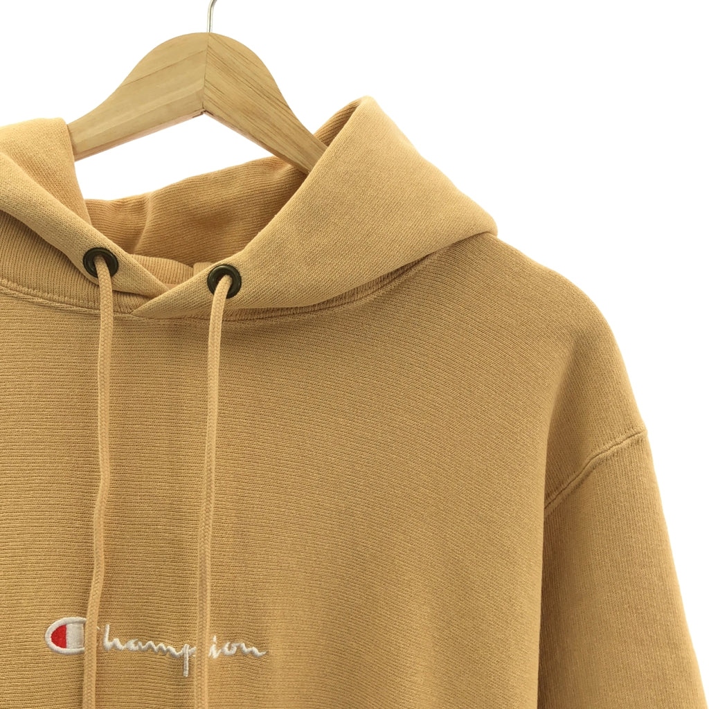 CHAMPION / チャンピオン | 単色タグ復刻 REVERSE WEAVE リバースウィーブ ロゴ刺しゅう フーディ パーカー | XL | ベージュ | メンズ