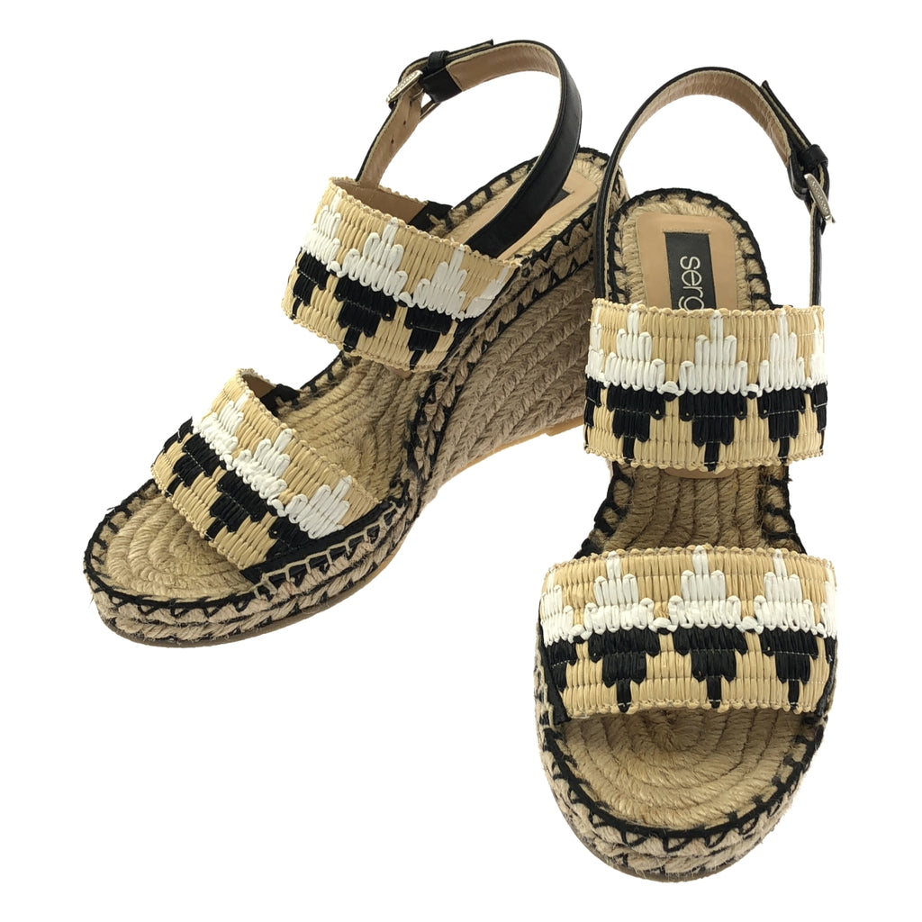 sergio rossi / 세르지오로시 | SR RIMINI 085 웨지 솔 샌들 | 38 |