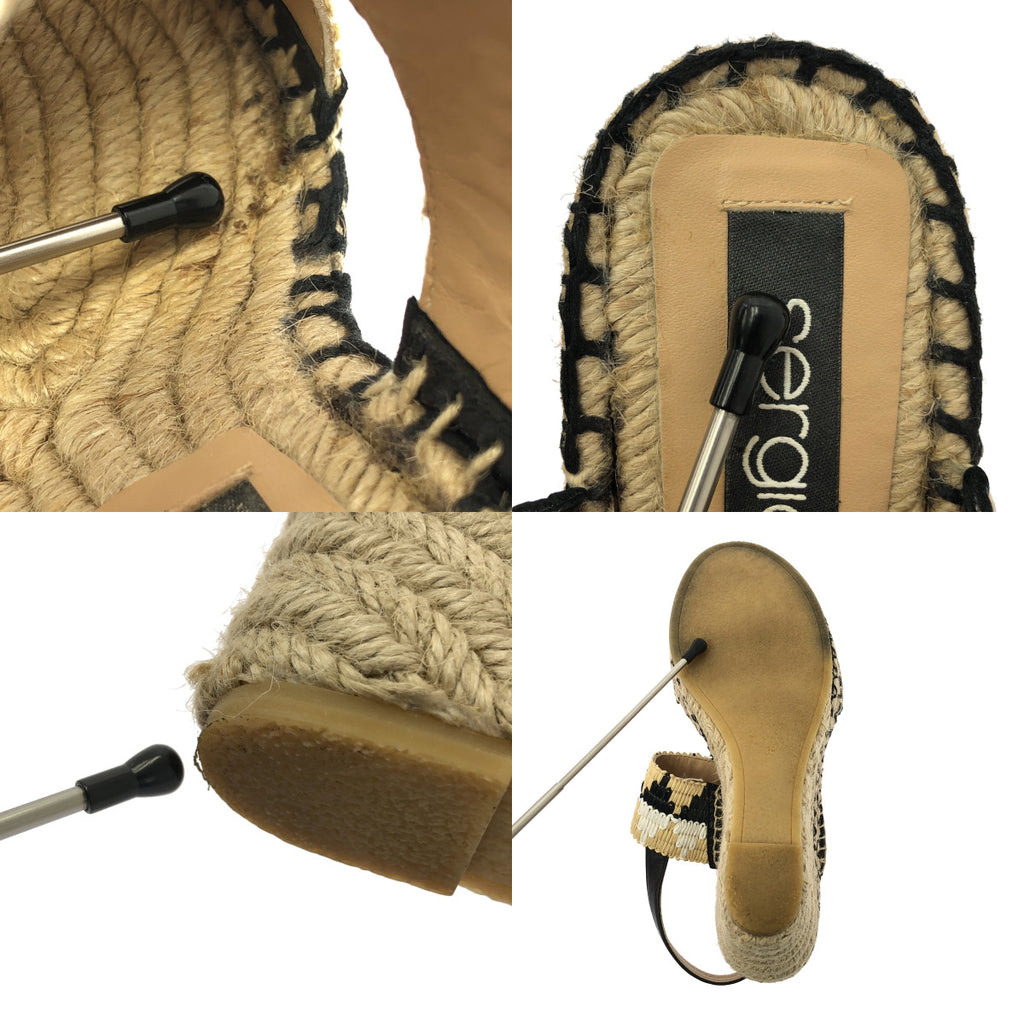 sergio rossi / 세르지오로시 | SR RIMINI 085 웨지 솔 샌들 | 38 |