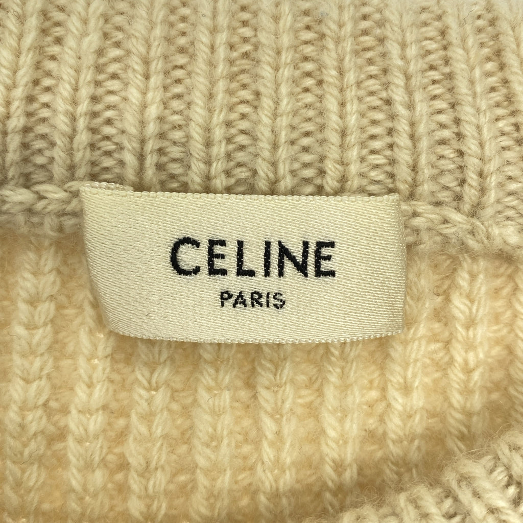 CELINE / セリーヌ | カシミヤ100% リブ オーバーサイズ チャンキー ニット | S | レディース