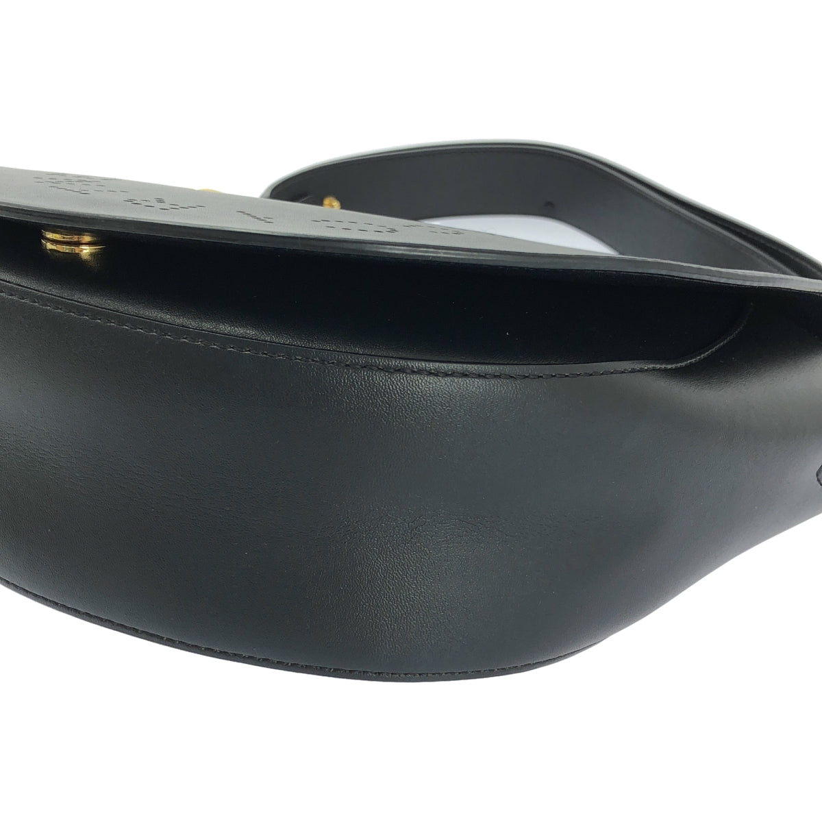 STELLA McCARTNEY | LOGO Marlee 生態柔軟 Alter Mat 翻蓋單肩包 | 標誌半月形單肩包 | 黑色 | 女款