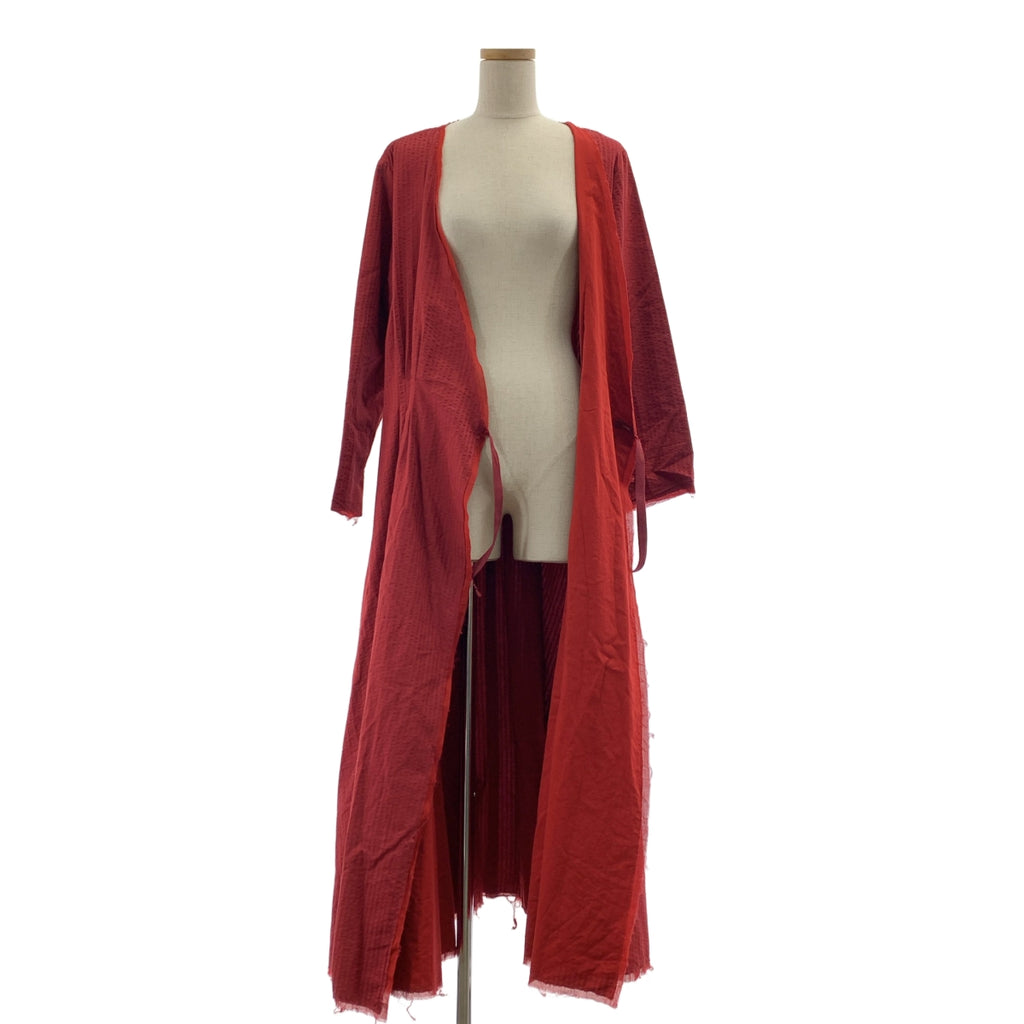 下午 | 泡泡紗剪裁裹身裙搭配皮帶無領外套 | 尺寸 36 | 女款