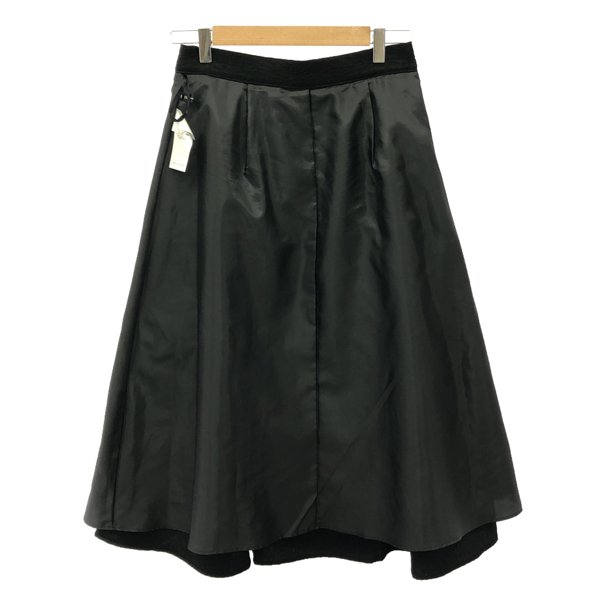 【美品】  NIJYUSANKU / 23区 | ジャガード リンクルマトラッセ フレアスカート / 総裏地 | 38 | ブラック | レディース