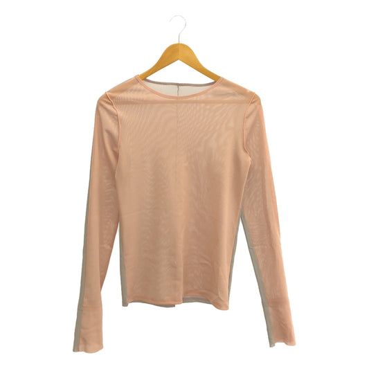 HeRIN.CYE / Herin Dot Sai | Sheer Long Sleeve T-Shirt | F | Gray x Pink | Women's