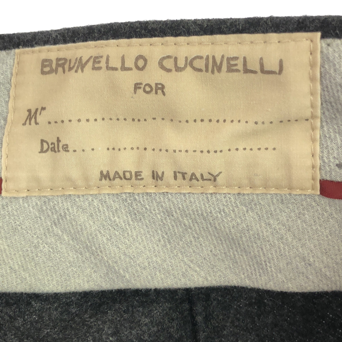 BRUNELLO CUCINELLI / ブルネロクチネリ | ウール フロントポケットパンツ | 48 | チャコールグレー | メンズ