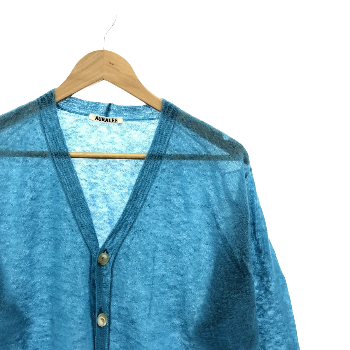 [New] AURALEE | 2024SS | KID MOHAIR SHEER KNIT CARDIGAN | Size 3 | Light Blue | Men's