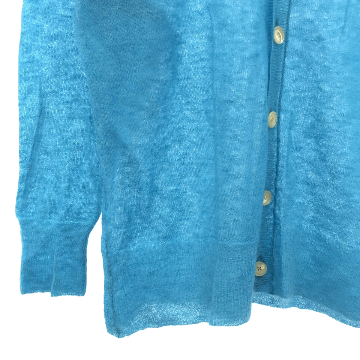 [New] AURALEE | 2024SS | KID MOHAIR SHEER KNIT CARDIGAN | Size 3 | Light Blue | Men's