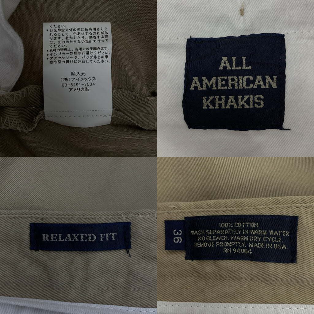 ALL AMERICAN KHAKIS / オールアメリカンカーキ | 2024SS | CRAMERTON TWILL PANT / チノ タック ワイド パンツ | 36 | メンズ