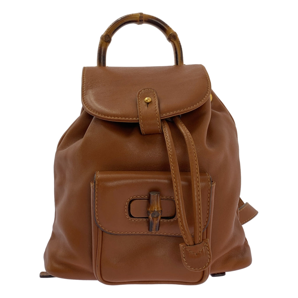 GUCCI / グッチ | レザー バンブー ミニリュック バックパック |