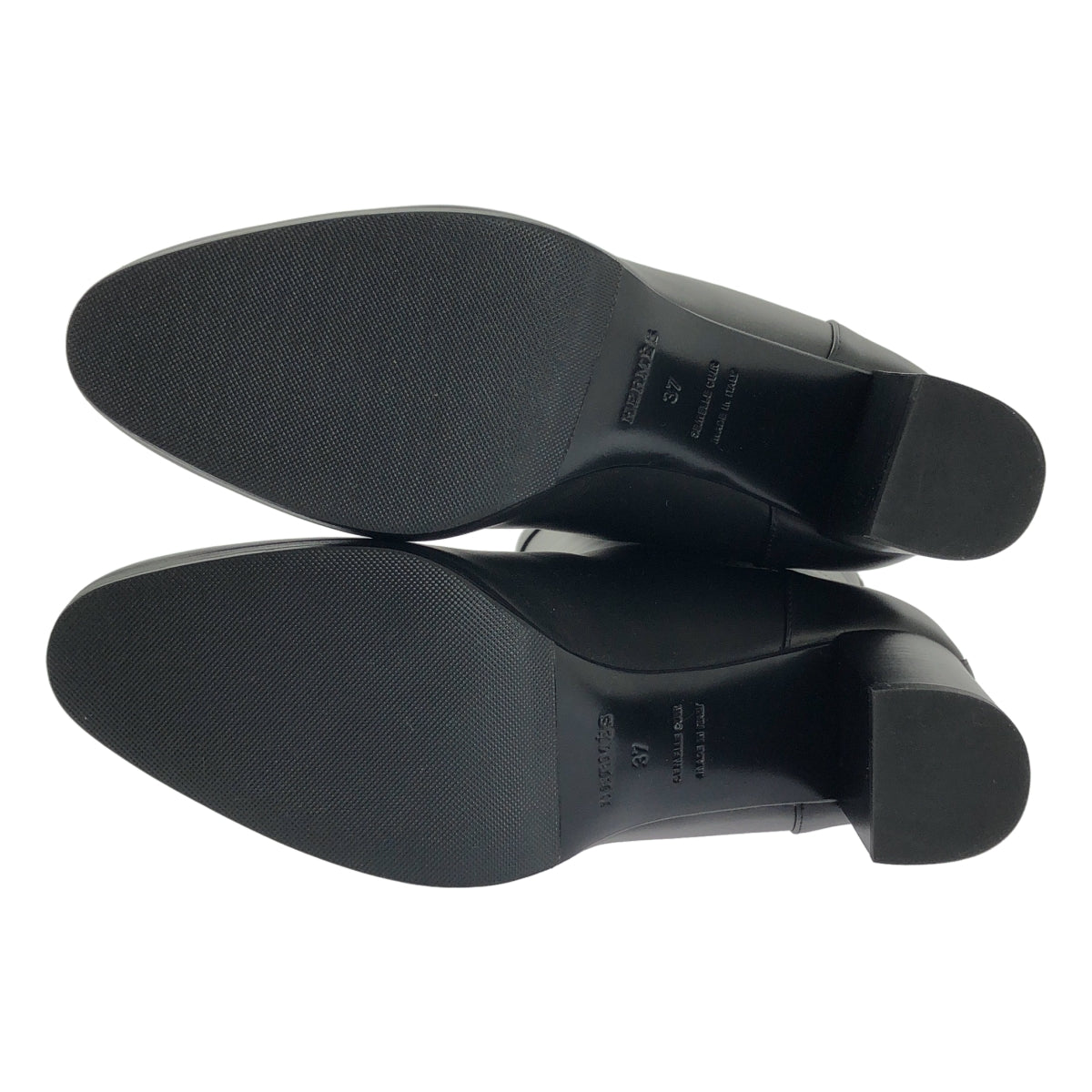 [新品] 愛馬仕 | STORY Kelly 金屬五金皮革長靴 | 37 碼 | 黑色 | 女款