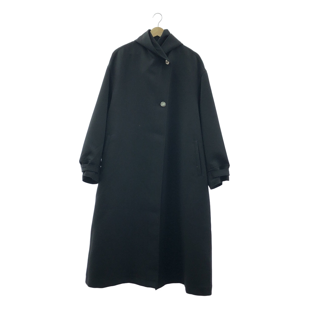 [狀況極佳] deres | 2024SS | 羽毛長外套 | F碼 | 黑色 | 女款