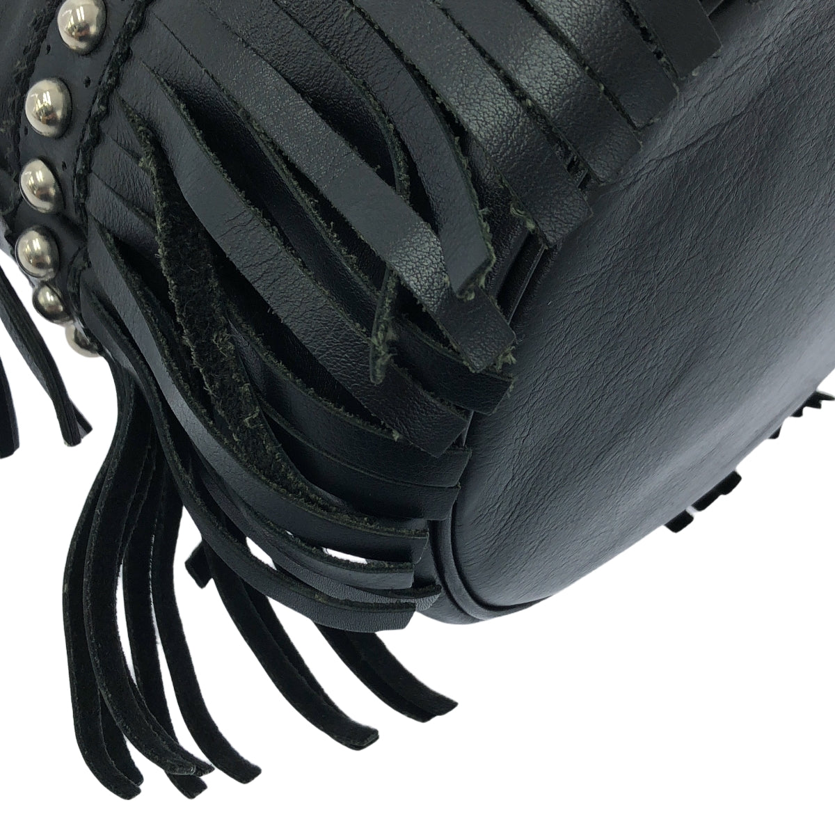 J&M DAVIDSON / ジェイアンドエムデヴィッドソン | FRINGE CARNIVAL フリンジカーニバル 2WAY スタッズ レザー ショルダーバッグ | ブラック / シルバー | レディース