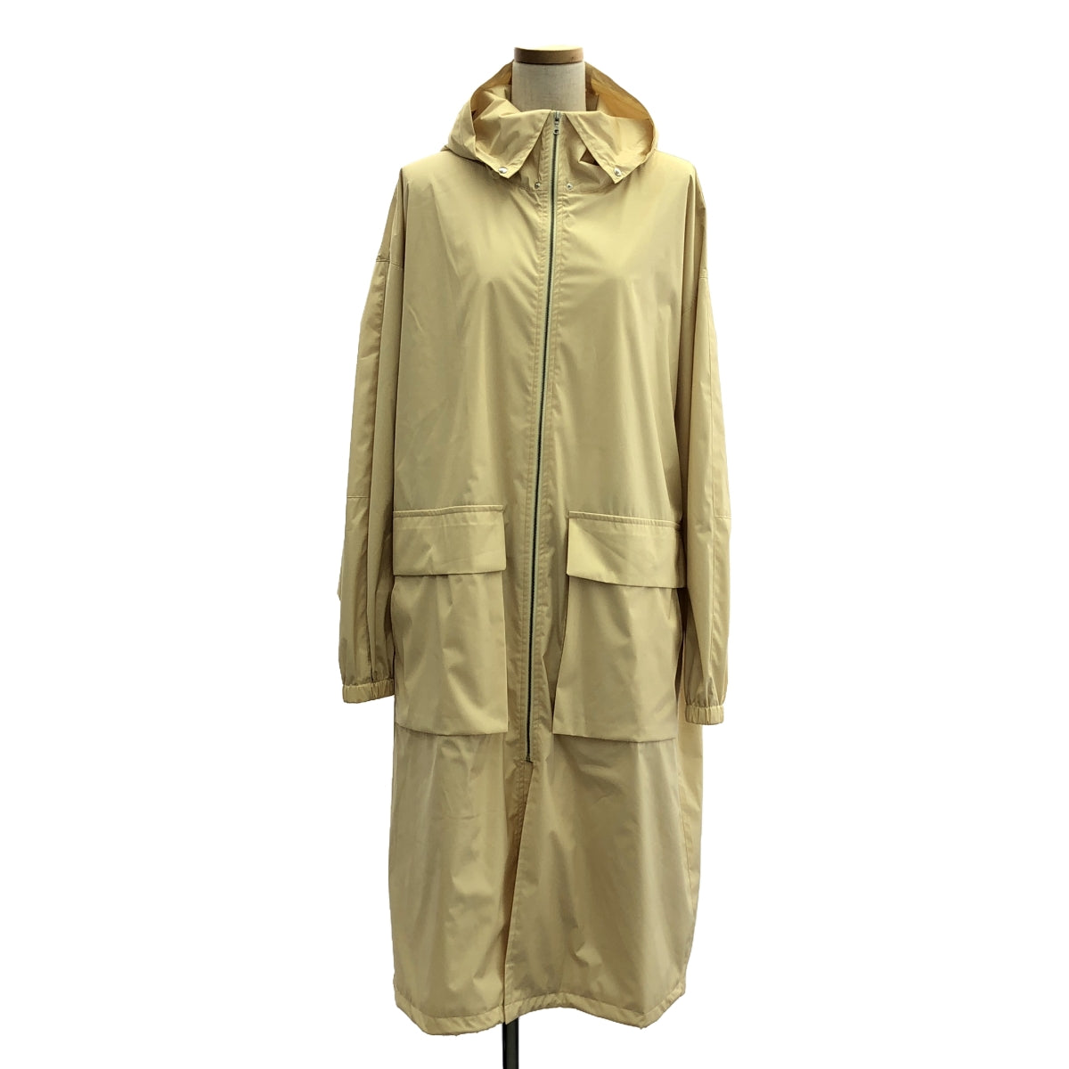 AURALEE / オーラリー | 2024SS | HARD TWIST POLYESTER SATIN LAMINATE ZIP COAT ジップ コート | 1 | レディース