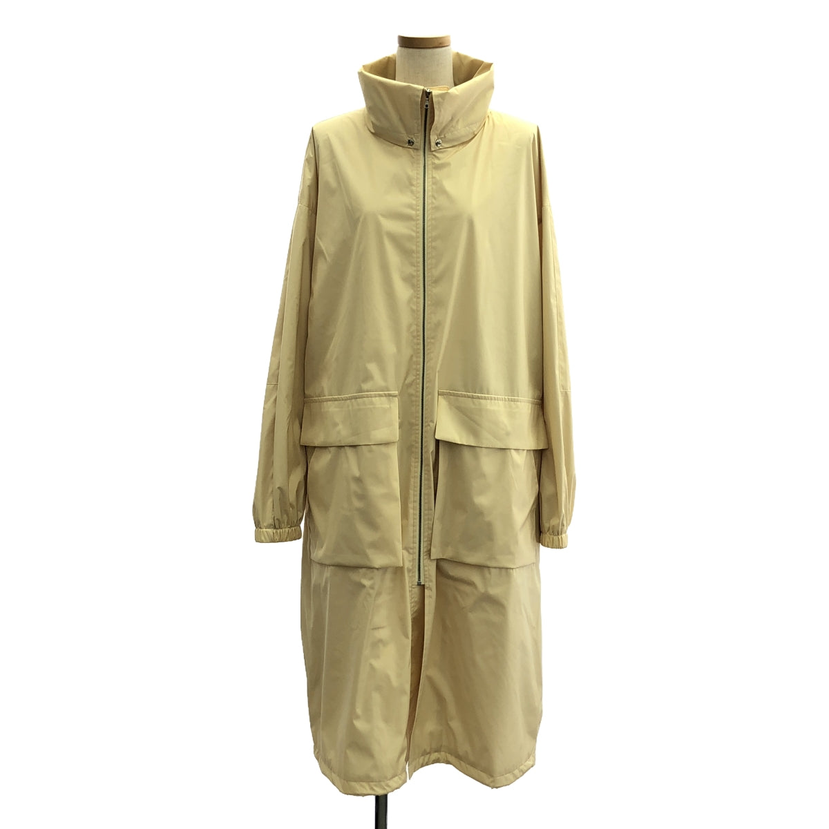 AURALEE / オーラリー | 2024SS | HARD TWIST POLYESTER SATIN LAMINATE ZIP COAT ジップ コート | 1 | レディース