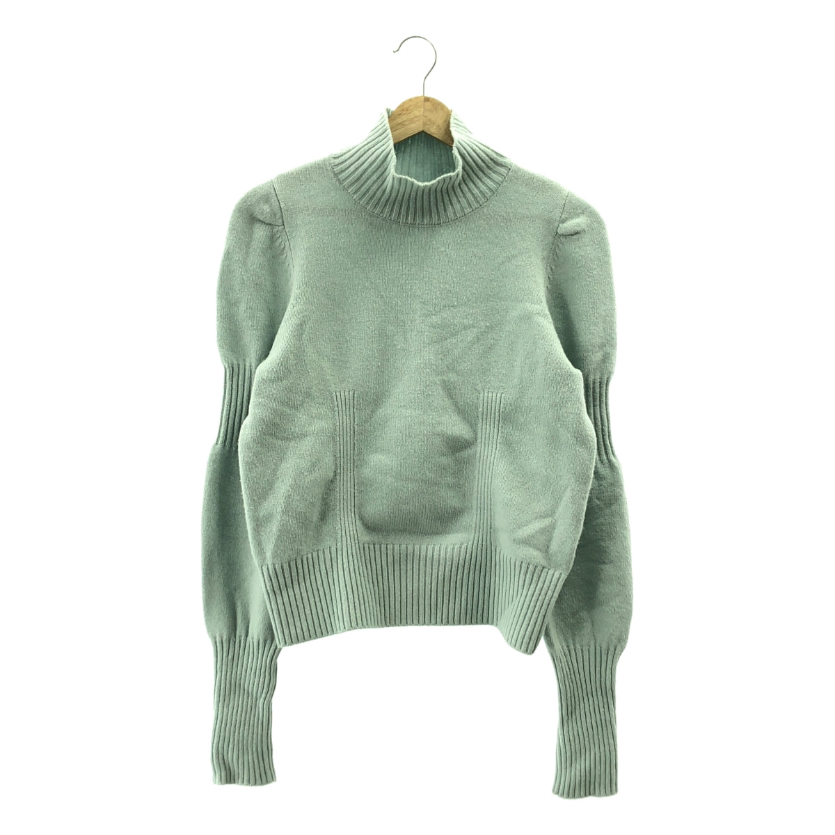 宇津宮茜 | 羅紋泡泡袖高領針織衫 | F碼 | 女款