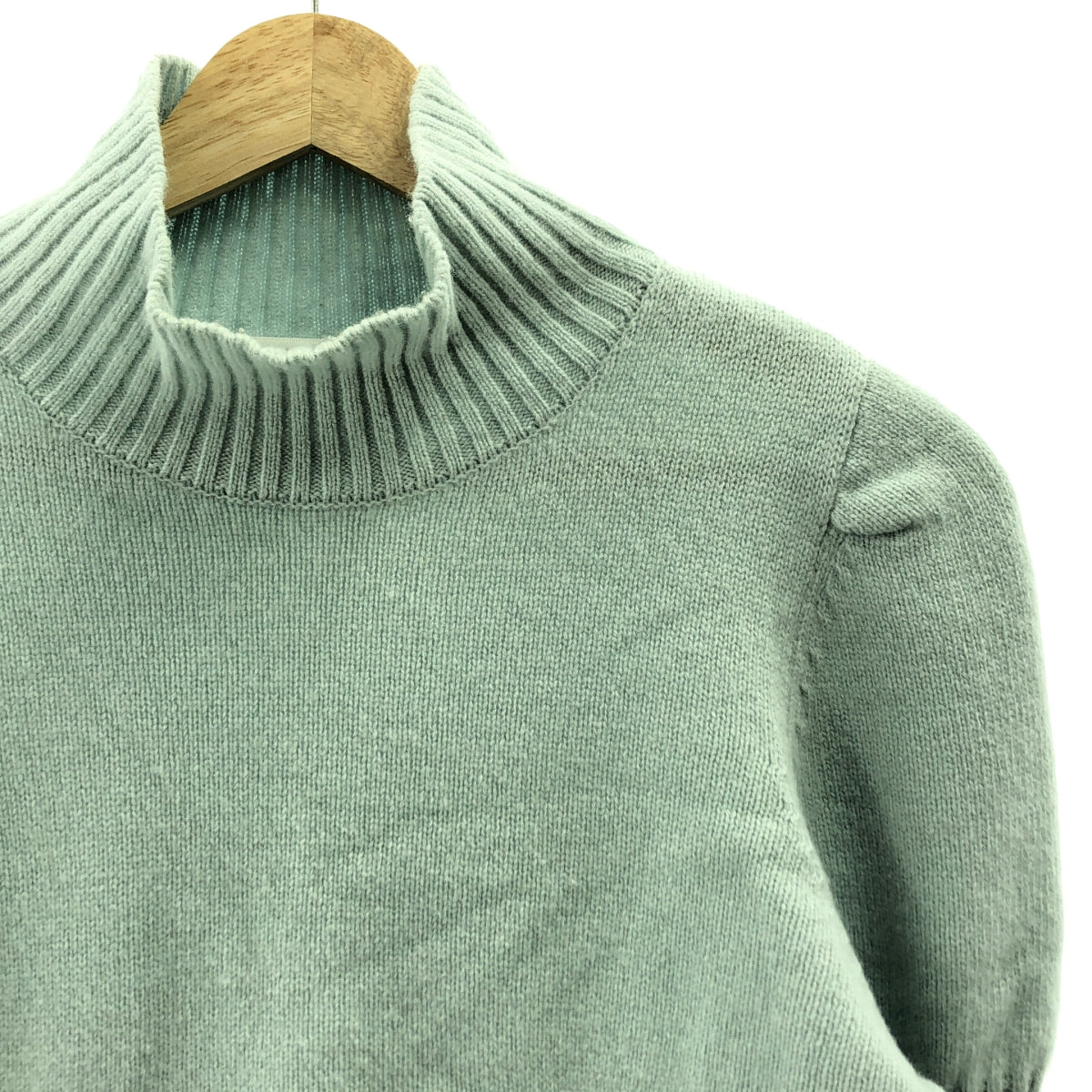 宇津宮茜 | 羅紋泡泡袖高領針織衫 | F碼 | 女款