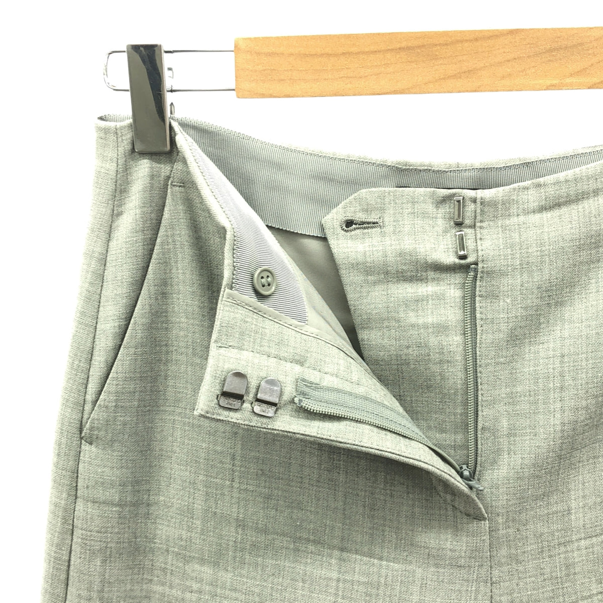 理論 |羊毛混紡寬褲 | 0 |灰色 |女性的