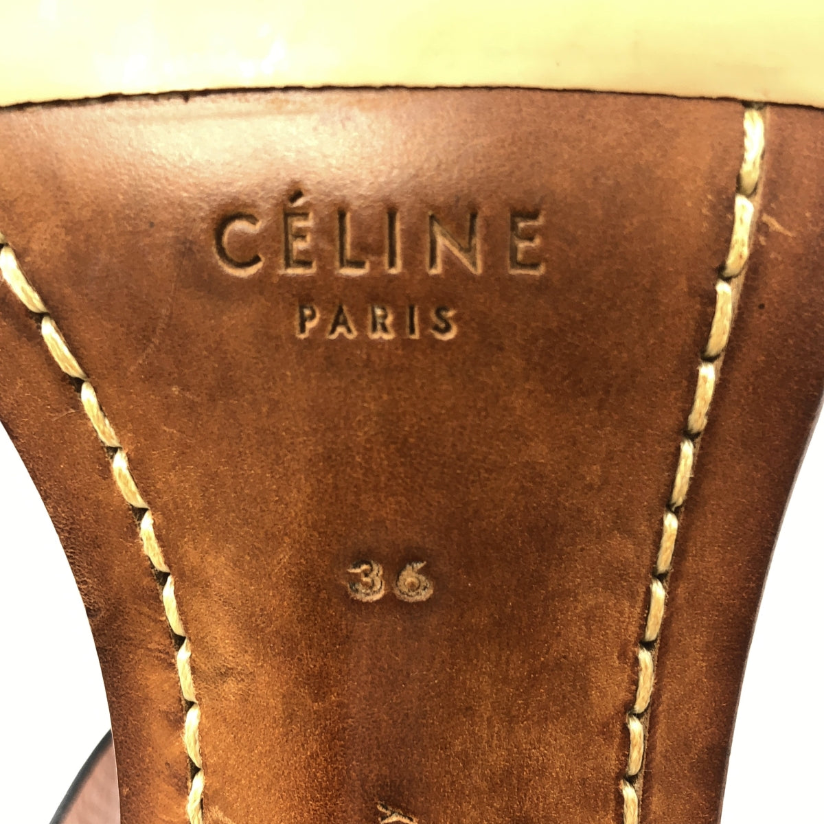 CELINE / 셀린느 | 피비기 BANBAN 뱅뱅 메탈 힐 샌들 | 36 | 블랙/브라운 | 여성