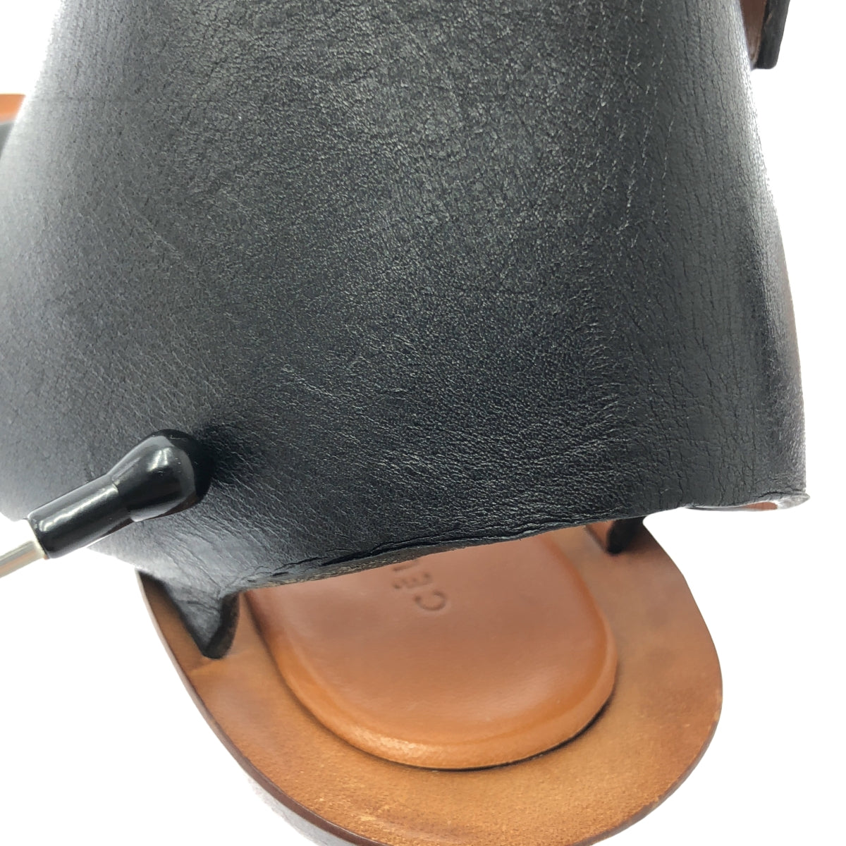 CELINE / 셀린느 | 피비기 BANBAN 뱅뱅 메탈 힐 샌들 | 36 | 블랙/브라운 | 여성