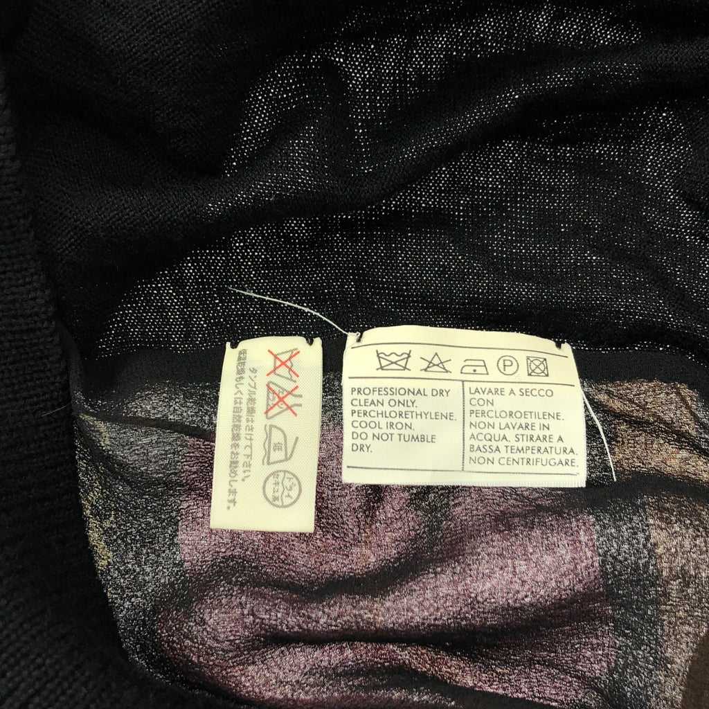 Salvatore Ferragamo | 真絲羊毛混合材質全身動物印花高領針織毛衣 | L 碼 | 黑色/多色 | 女款