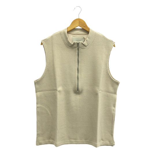 [New] prasthana / Prasthana | Rib knit slit vest | M | Greige | Men's