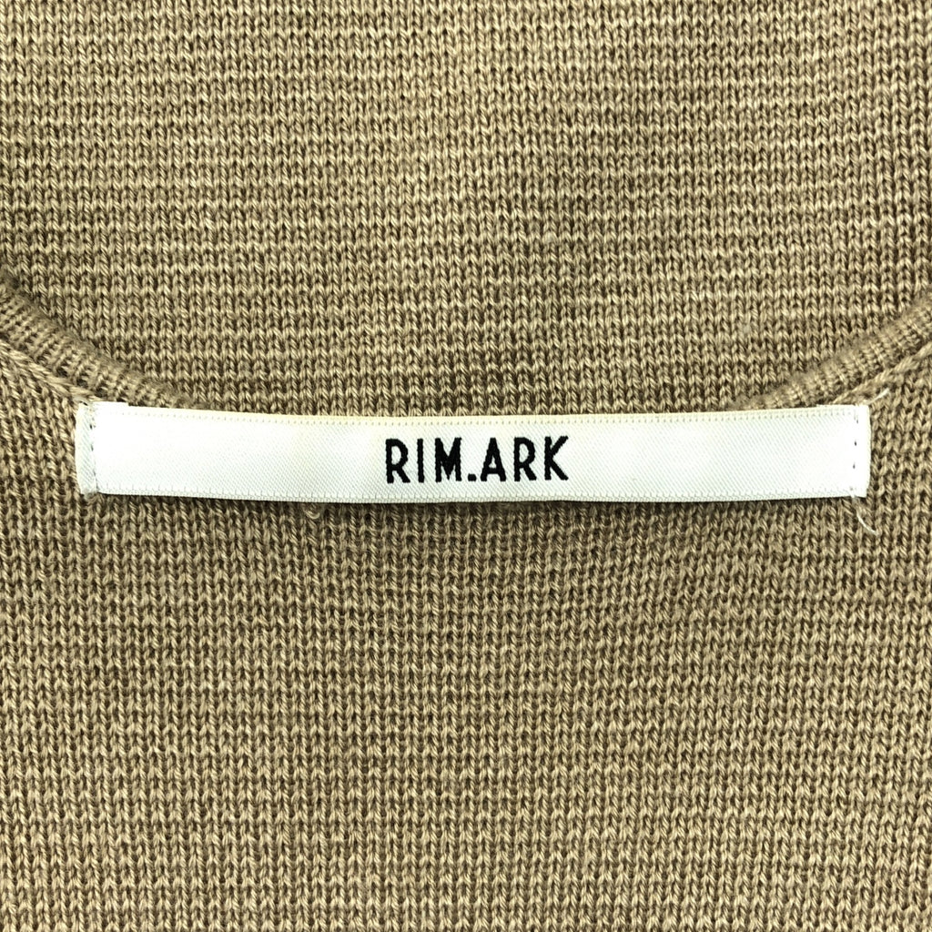 RIM.ARK / リムアーク | ミラノリブ ニットロングジレ ベスト | F | ベージュ | レディース