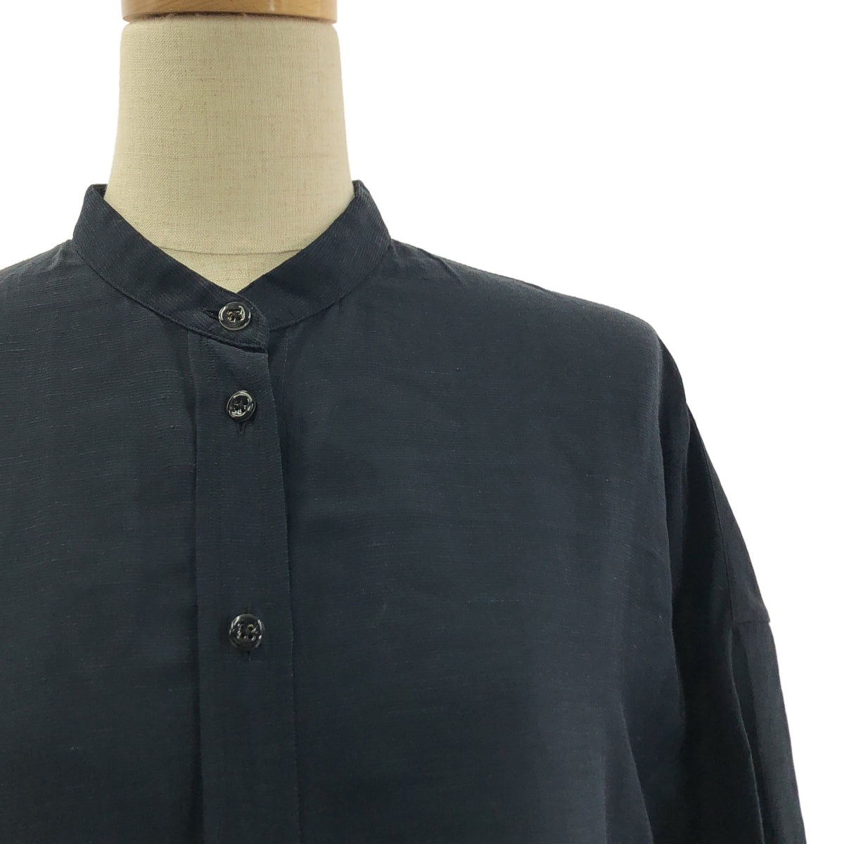 JIL SANDER / 질썬더 | 레이온 린넨 밴드 컬러 셔츠 원피스 | 32 |