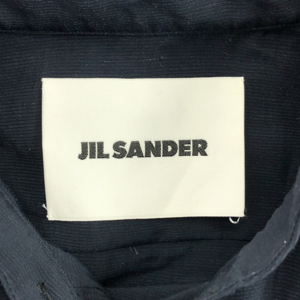 JIL SANDER / 질썬더 | 레이온 린넨 밴드 컬러 셔츠 원피스 | 32 |
