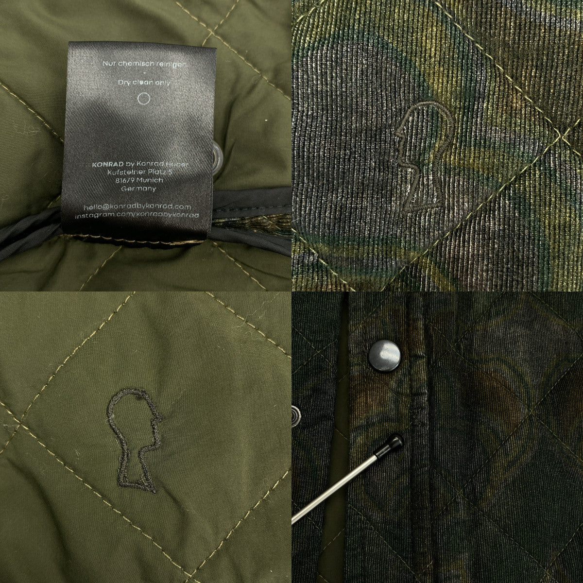 KONRAD / 콘래드 | ARTS &amp; SCIENCE 취급 총 무늬 퀼팅 오버 재킷 | M | 남성