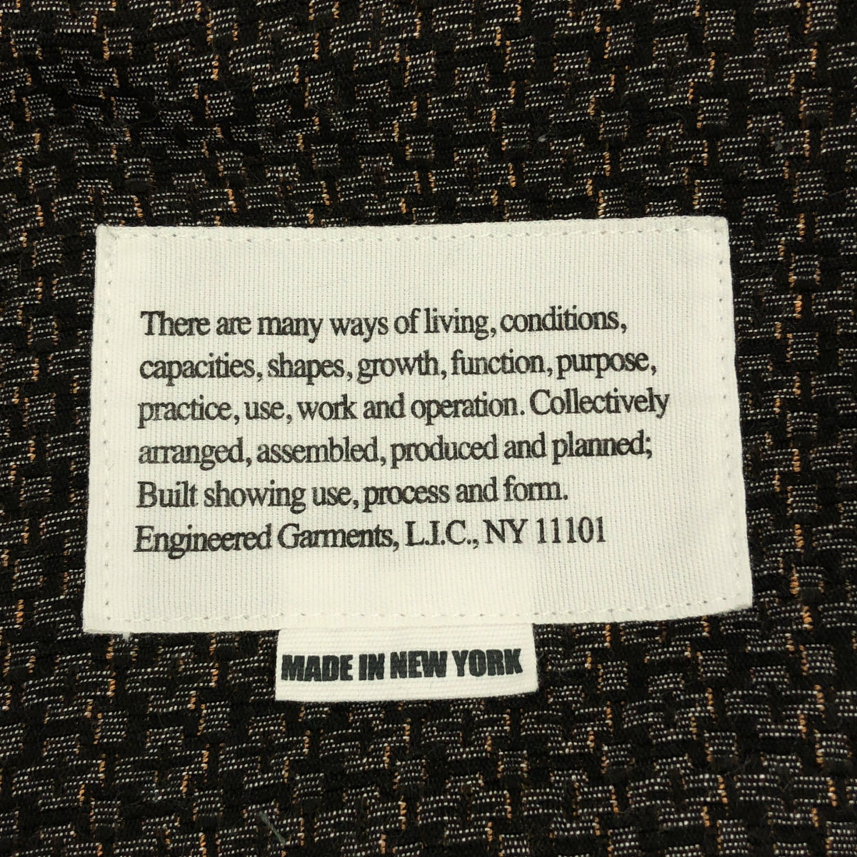 Engineered Garments / 엔지니어드 가먼츠 | Loiter Jacket Basketweave Cross Dobby 도비 직물 총 무늬 로이터 재킷 |