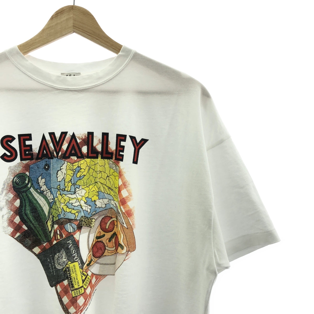 SEA⭐️シー⭐️sea seavalley Tシャツ SEA（シー）の「GRAPHIC TEE (SEAVALLEY PIZZA SHOP TEE）（T