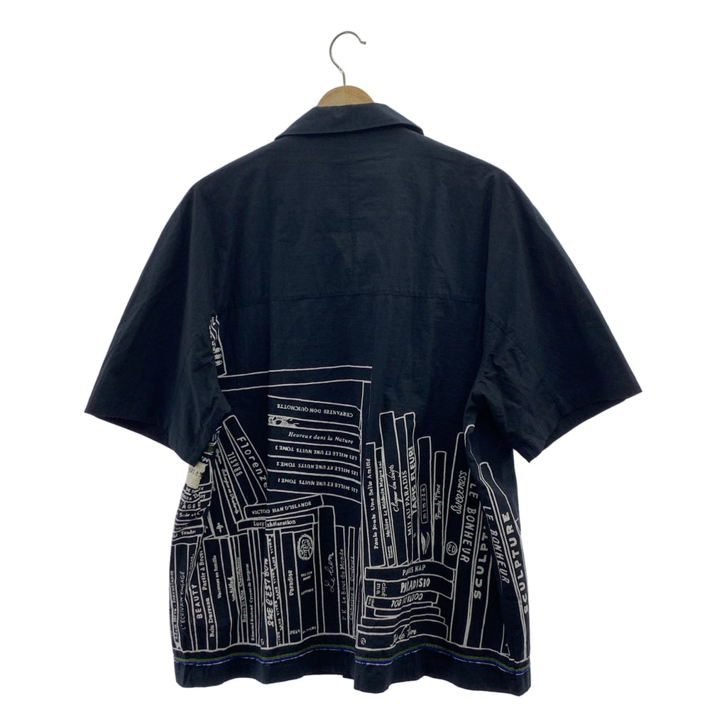 mii / me | × International Gallery BEAMS 총무늬 자수 프린트 오픈 컬러 반소매 셔츠 | XL |