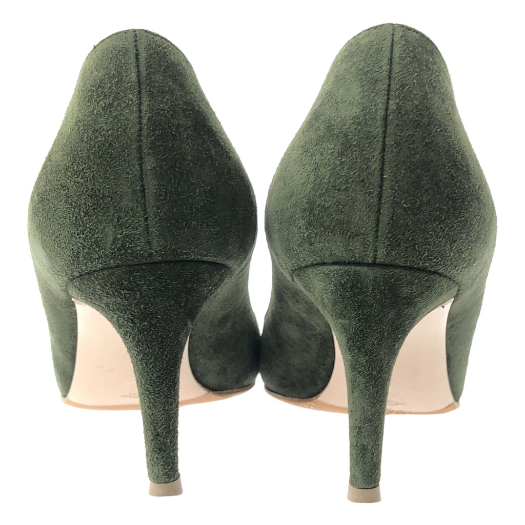 Gianvito Rossi / ジャンヴィトロッシ | Gianvito70 / ポインテッドトゥ ヒール パンプス | 37 1/2 | ダークグリーン | レディース