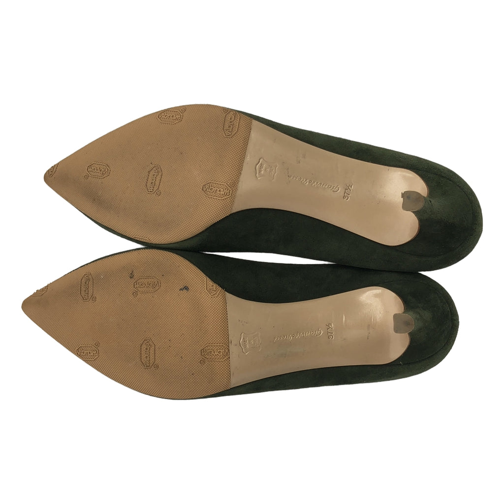 Gianvito Rossi / ジャンヴィトロッシ | Gianvito70 / ポインテッドトゥ ヒール パンプス | 37 1/2 | ダークグリーン | レディース