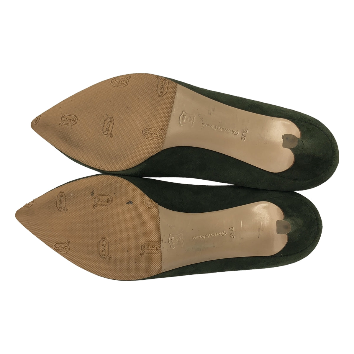 Gianvito Rossi / ジャンヴィトロッシ | Gianvito70 / ポインテッドトゥ ヒール パンプス | 37 1/2 | ダークグリーン | レディース