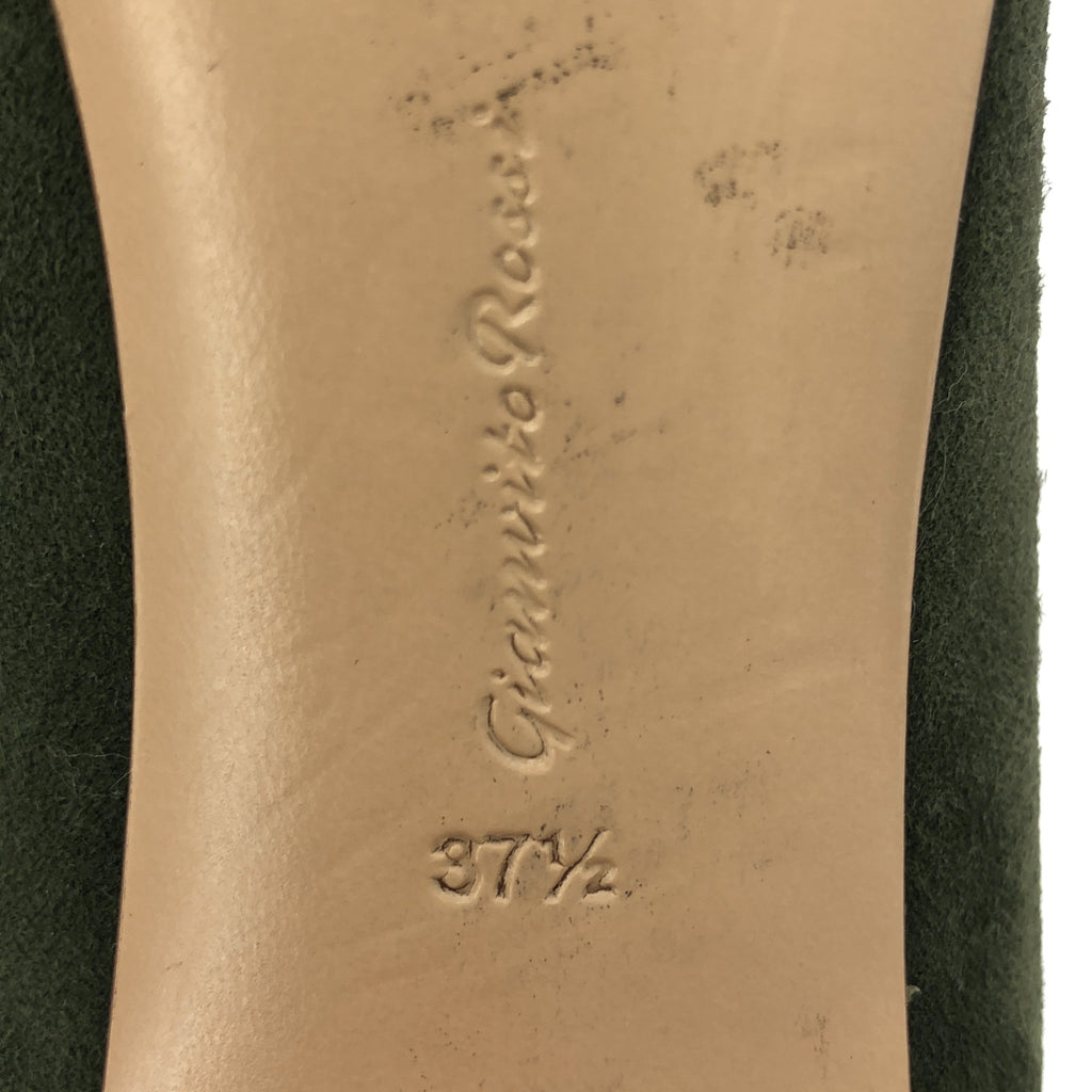 Gianvito Rossi / ジャンヴィトロッシ | Gianvito70 / ポインテッドトゥ ヒール パンプス | 37 1/2 | ダークグリーン | レディース