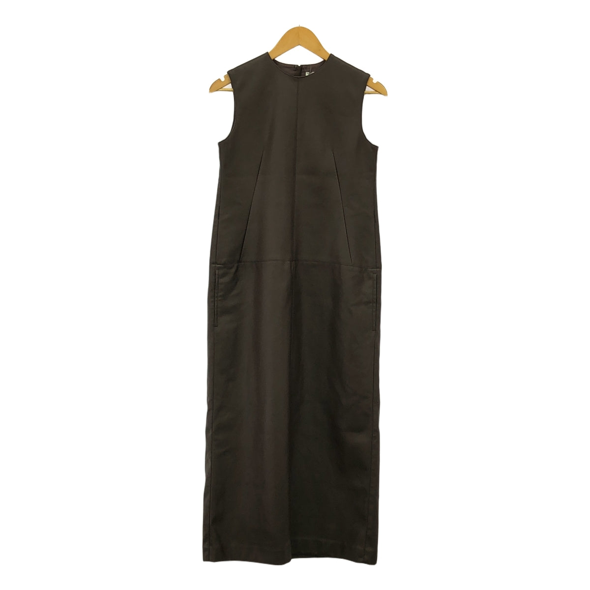 [新品] th 產品 | 仿皮無袖洋裝 | 0 | 棕色 | 女款