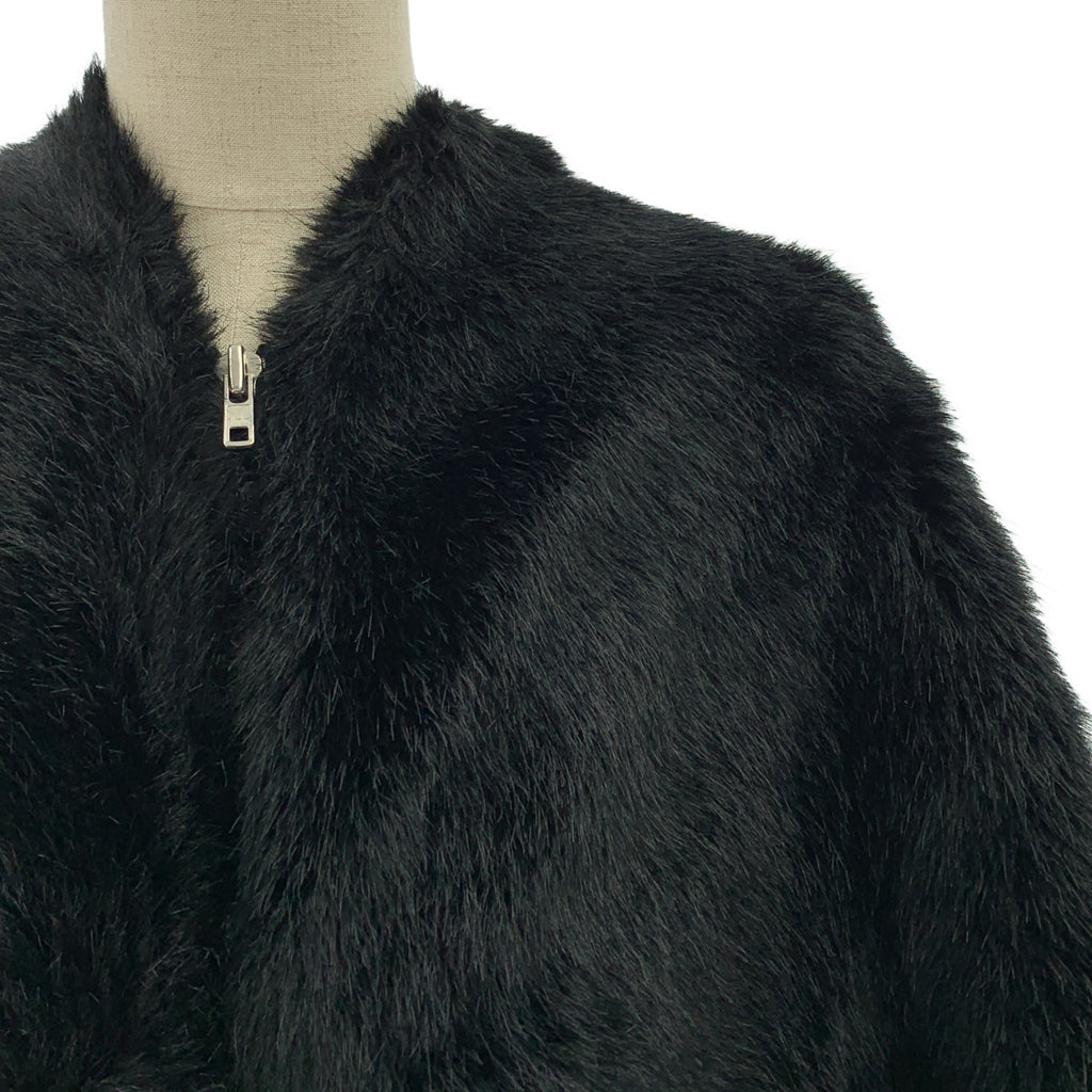 tricot COMME des GARCONS / トリココムデギャルソン | 2004AW | 変形 フルジップ ファー ジャケット / 総柄裏地 | M | レディース