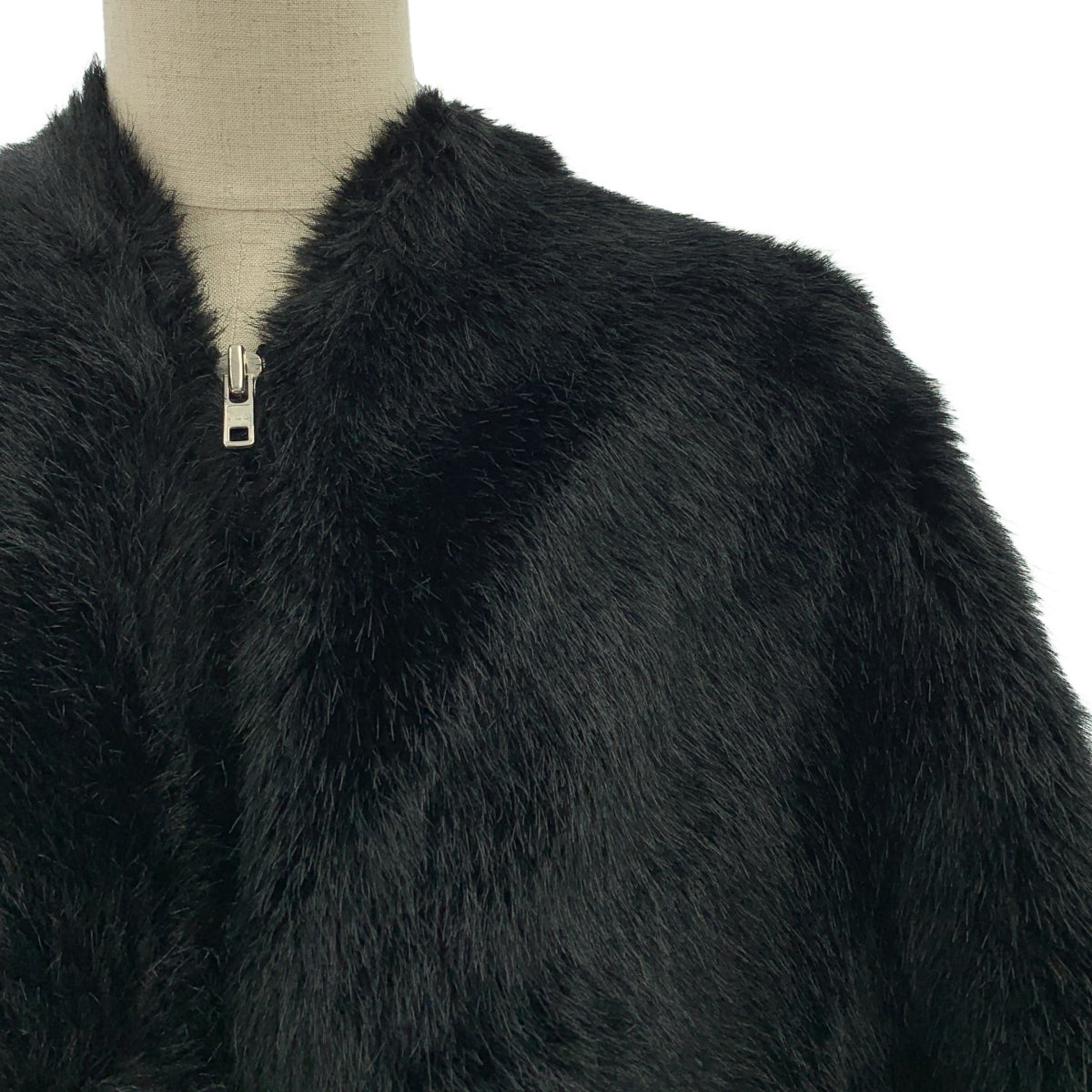 tricot COMME des GARCONS / トリココムデギャルソン | 2004AW | 変形 フルジップ ファー ジャケット / 総柄裏地 | M | レディース