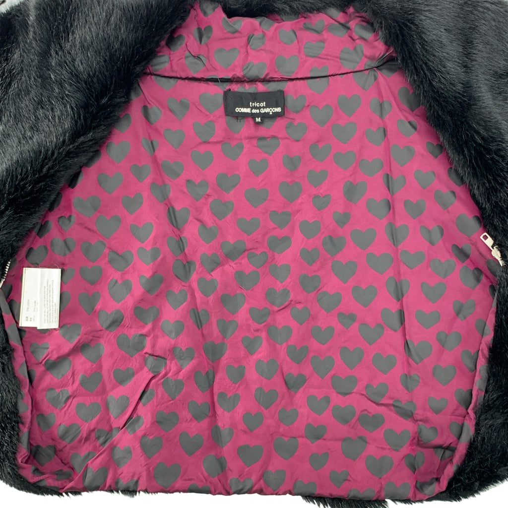tricot COMME des GARCONS / トリココムデギャルソン | 2004AW | 変形 フルジップ ファー ジャケット / 総柄裏地 | M | レディース