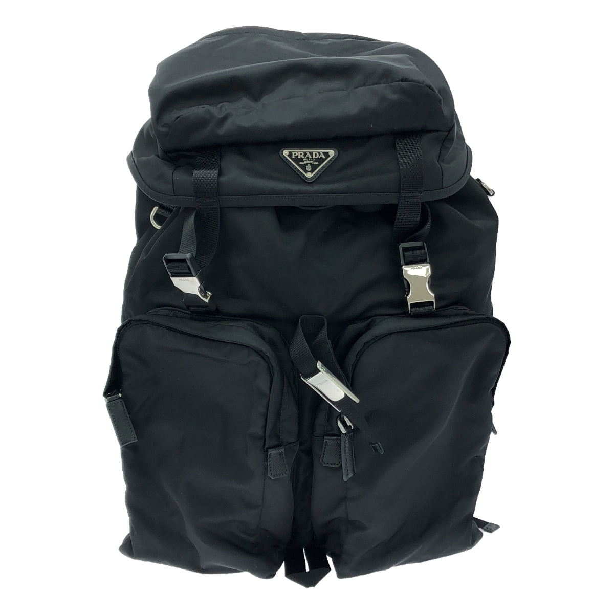 [Good Condition] PRADA | ZAINO Re-Nylon / 2VZ019 Nylon Multi-Pocket Backpack / Unisex | NERO | Men's