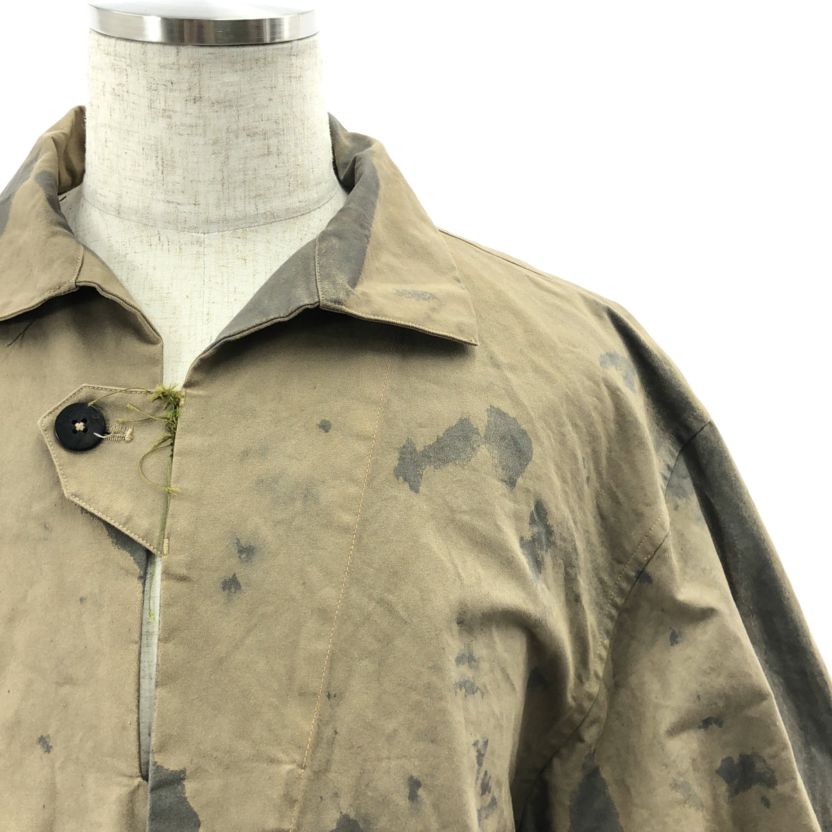 [狀況極佳] amachi. / Amachi | 超大連身夾克 | 3 碼 | 灰色/棕色 | 男款