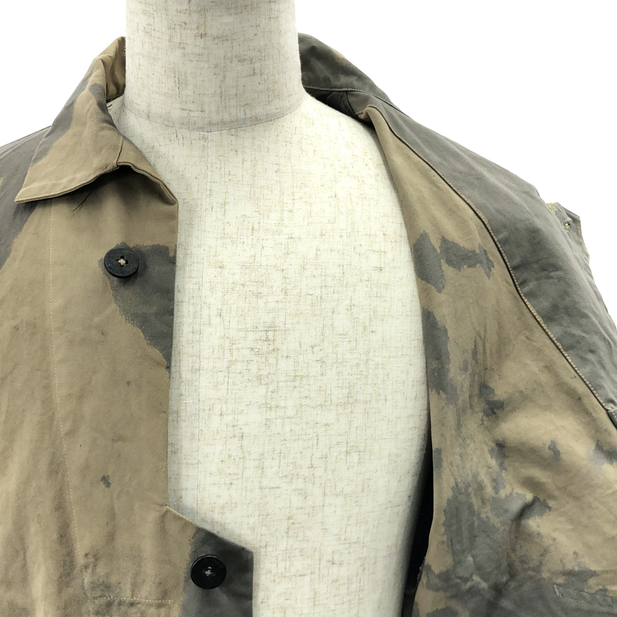 [狀況極佳] amachi. / Amachi | 超大連身夾克 | 3 碼 | 灰色/棕色 | 男款