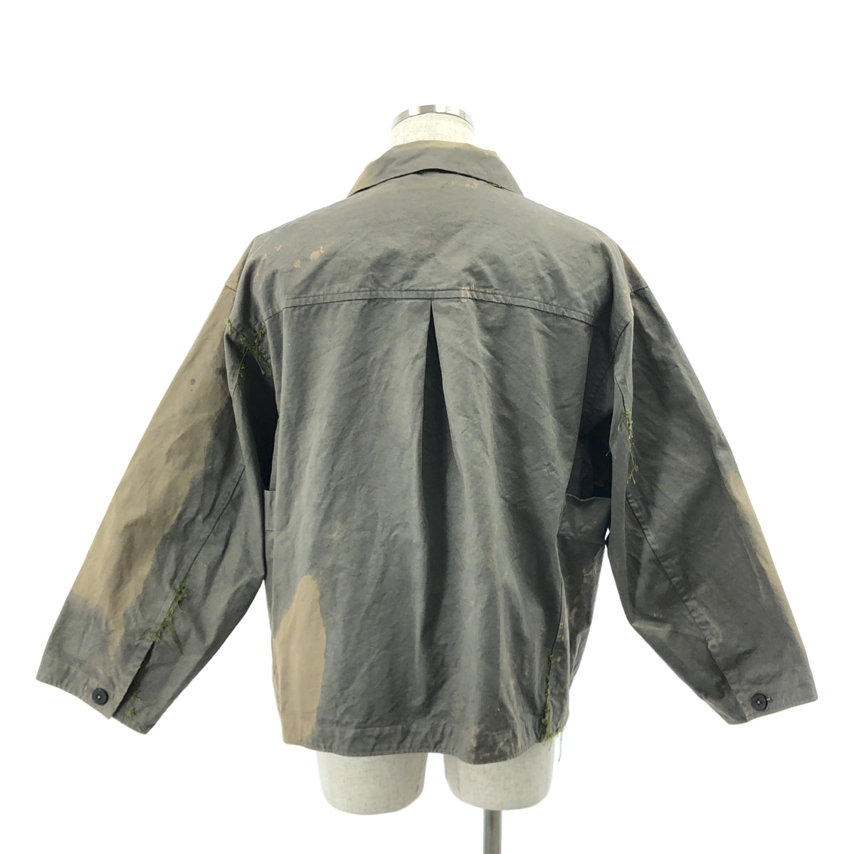 [狀況極佳] amachi. / Amachi | 超大連身夾克 | 3 碼 | 灰色/棕色 | 男款