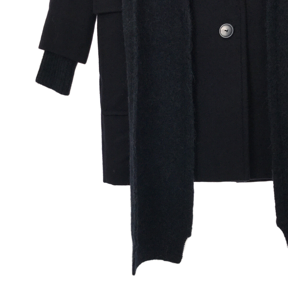 STELLA McCARTNEY | Knitted hooded long coat | 38 | Navy | Women's