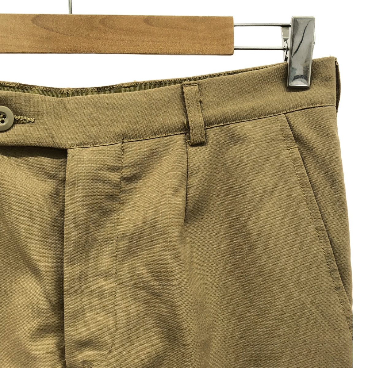 FRENCH ARMY / フランス軍 | 70s ヴィンテージ PAUL BOYE 1タック スラックス | 80C | ベージュ | メンズ