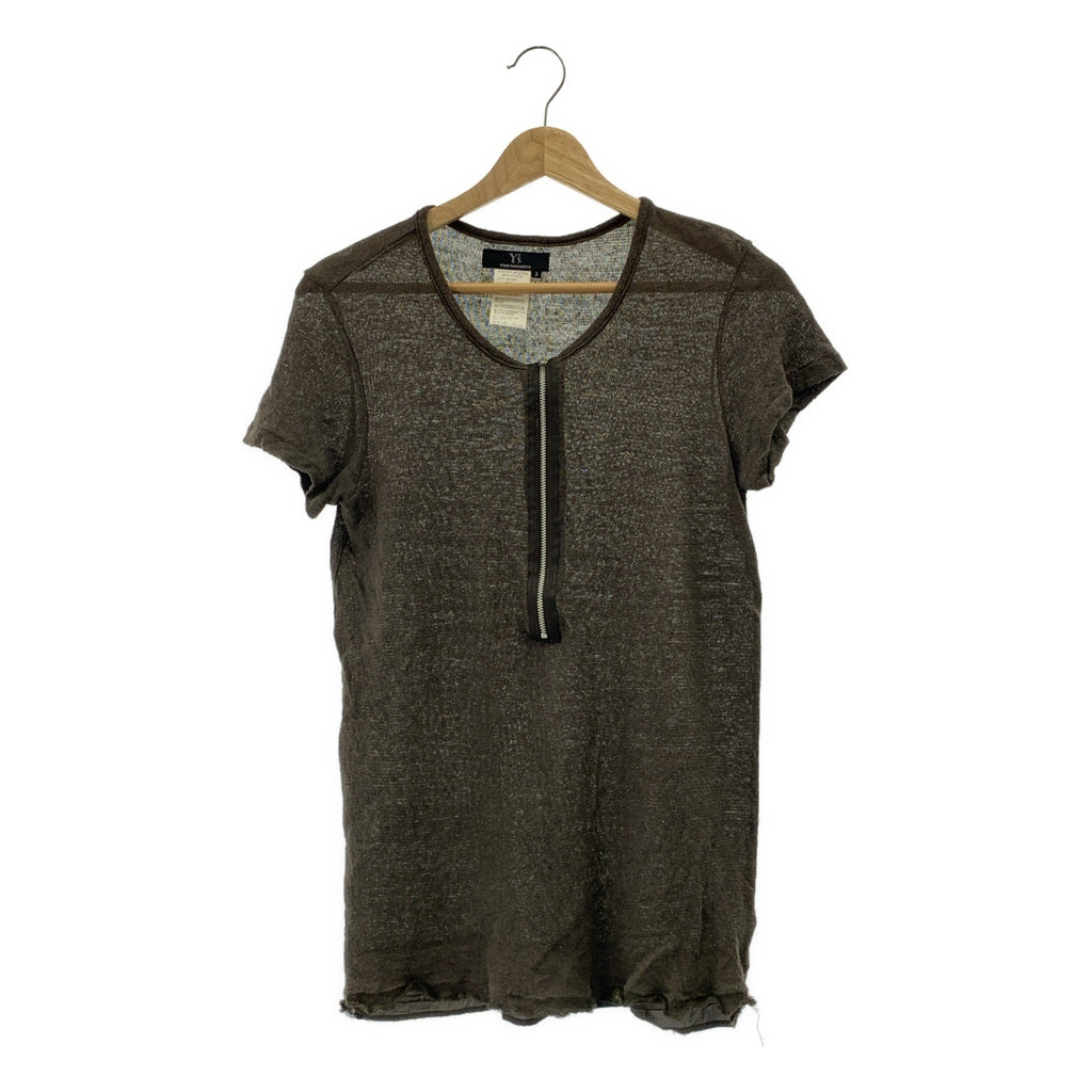 Y's / Y's Yohji Yamamoto | 2011秋冬系列 | 亞麻拉鍊網眼針織衫 | 3碼 | 女款