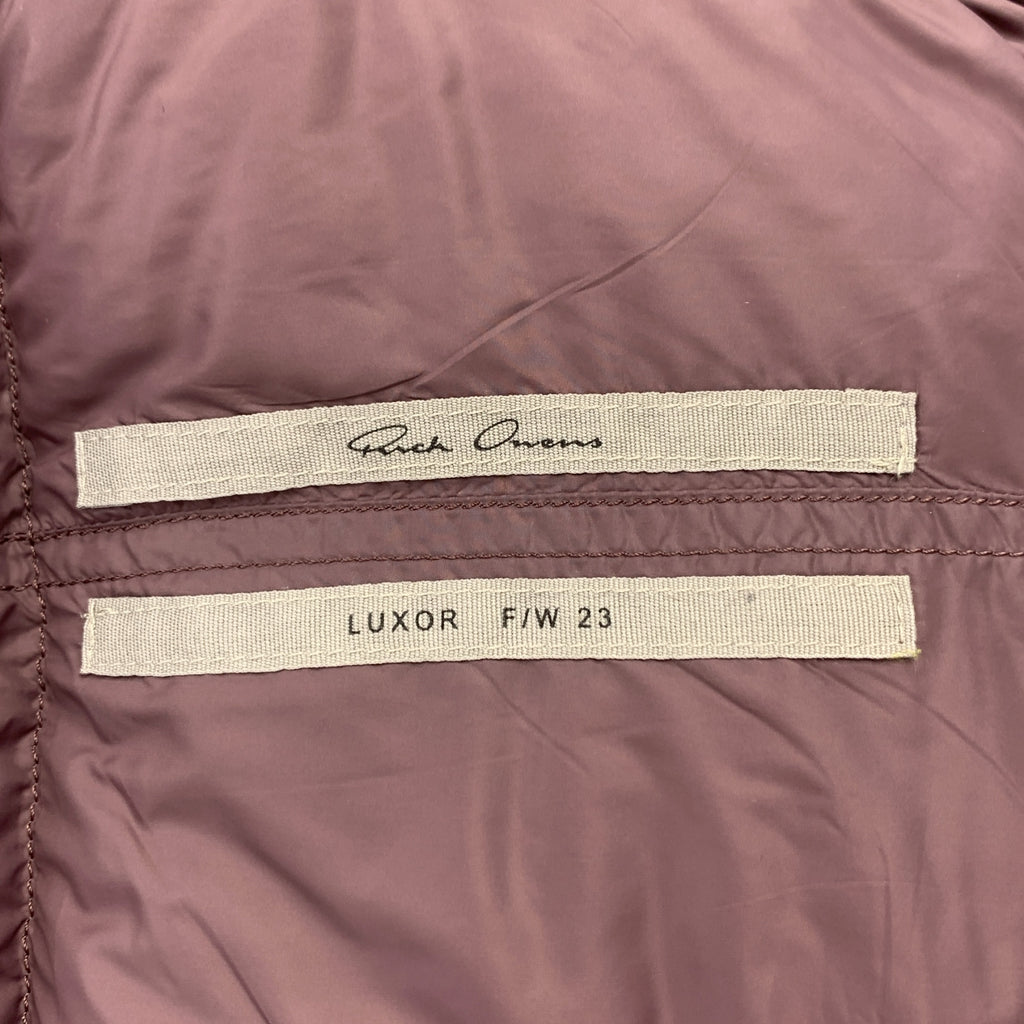 Rick Owens / 릭 오웬스 | 2023AW | SLEEVELESS HOODED LINER COAT 푸데드 민소매 다운 코트 | 48 | 남성