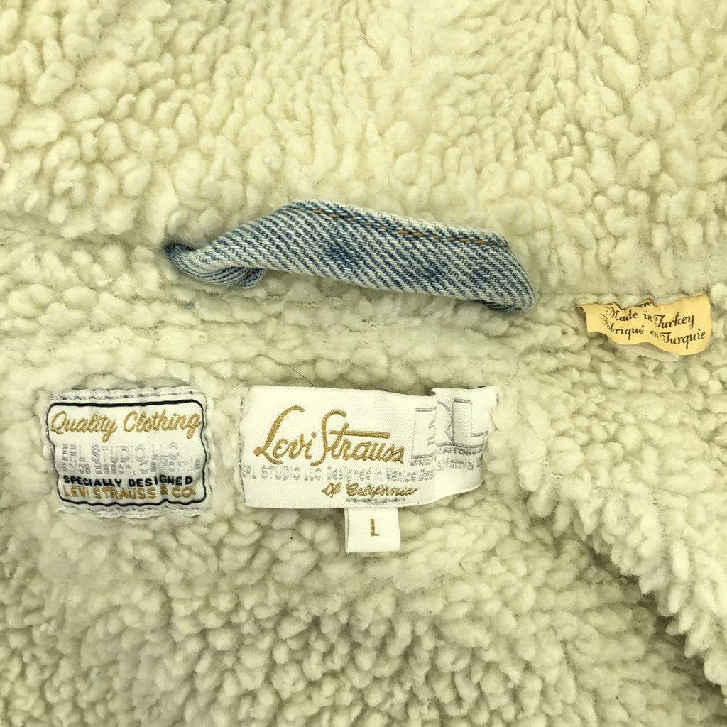 ERL / イーアールエル | × Lev's リーバイス Sherpa Trucker DENIM シェルパ トラッカー ボア デニムジャケット | L | メンズ